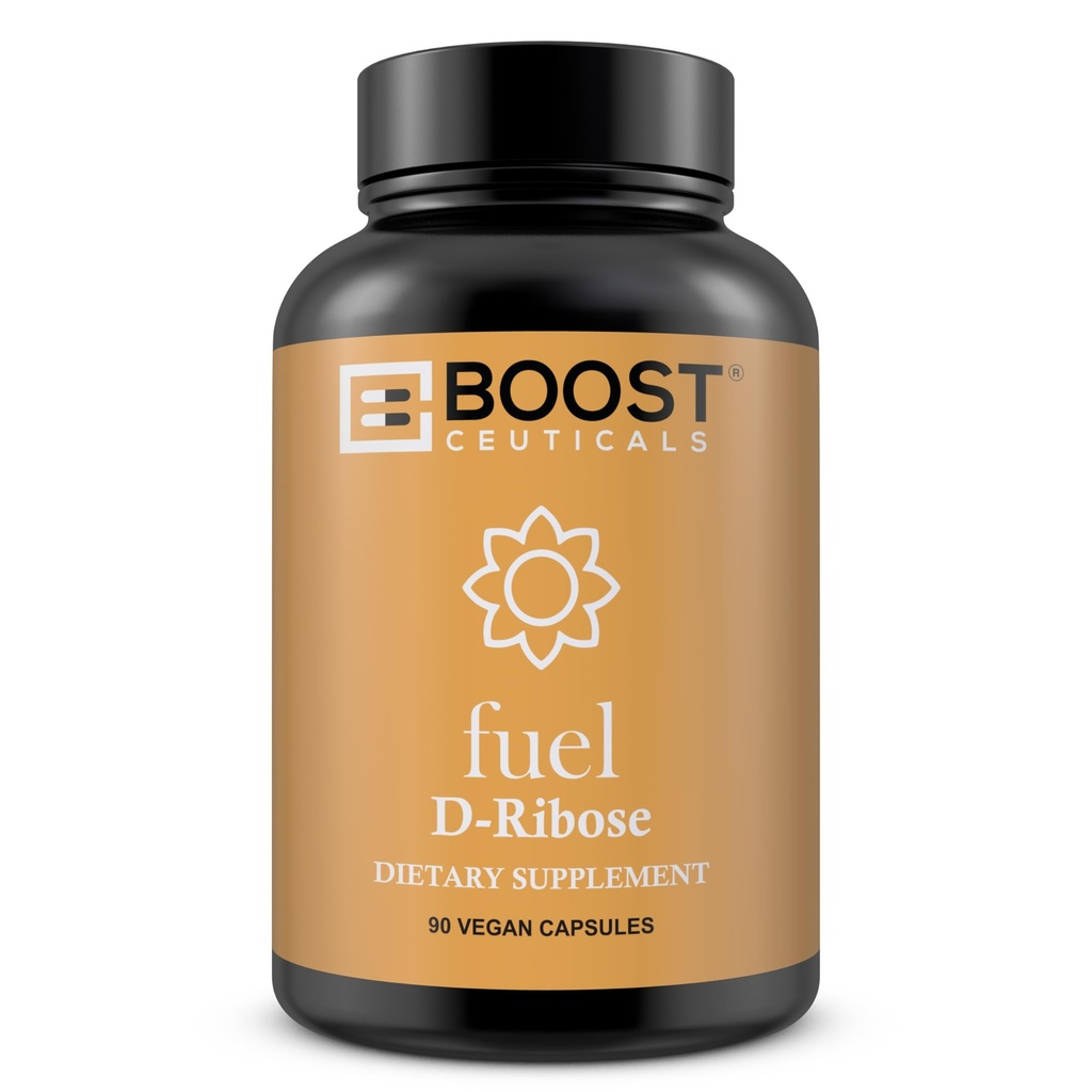 BoostCeuticals D-Ribose 500mg Capsules 1500mg Serving Vegan Energy Heart Muscle Recovery Pure No Fillers Non-GMO Clean Label