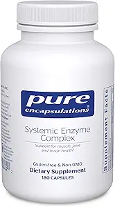 Pure Encapsulations Systemic Enzyme Complex - Υποστηρίζει την αποκατάσταση των μυών & κοινή υγεία - για την υγεία του ανοσοποιητικού * - Χωρίς γλουτένη & μη ΓΤΟ - 180 κάψουλες