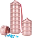 XHT Pink Weekly Metal Pill Organizer 7 Day 2 Times a Day – Αισθητικό Αδιάβροχο AM Travel Pill Box, Heavy Duty Pill Holder και Medicine Pill Organizer για Βιταμίνες, ιχθυέλαιο & Συμπληρώματα