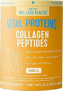 Ζωτικές πρωτεΐνες Collagen Peptides σκόνη - Grass Fed Collagen Peptides για τα μαλλιά, νύχια, δέρμα, οστά και κοινή υγεία, βανίλια, 23.2 ουγγιά