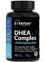 DHEA Micronized 200mg Complex με Pregnenolone 100mg Συμπλήρωμα για άνδρες & γυναίκες με Ashwagandha, DIM, μαγνήσιο, βόριο, ασβέστιο, ψευδάργυρο, βιταμίνη D3, C και B6 Hormone Υποστήριξη - Κατασκευάζεται στις ΗΠΑ 90 κάψουλες