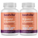N-Acetyl L-Cysteine 600mg (NAC) (120 κάψουλες χορτοφάγων) (120 x 2) - Χωρίς στέαρ - Vegan - Χωρίς πληρωτικά - Όχι Silica - Όχι Ζελατίνη - Χωρίς γλουτένη - Μη ΓΤΟ