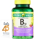 Spring Valley Vitamin B12 Quick-Dissolve Tablets Dietary Supplement | Vitamin B12 2500 mcg | B Vitamins | Vitamin B12 Complex for Women and Men | 120 Tablets Bundle with Lual's 45 Diabetes Decoded