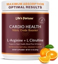 Life's Fortune 5000mg L- Arginine Supplement Powder & 1000mg L-Citrulline, High Potency Nitric Oxide Health Booster, Endurance, Workout Performance, Natural Orange Flavor (20 Servings)