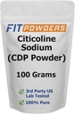 Citicoline Powder, CDP Choline Powder Pure with Scoop, Non-GMO, Cognitive Supplement for Memory and Learning (100 Grams)