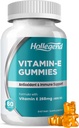 Βιταμίνη E Gummies 268mg 400 IU, Φυσική βιταμίνη Ε Chewable συμπλήρωμα για ενήλικες, γυναίκες & άνδρες, δέρμα & ανοσοποιητική υγεία, αντιοξειδωτικό, πορτοκαλί γεύση, 60 Count