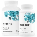 THORNE - Wellness Bundle - Βιταμίνη C & B12 - Υποστηρίζει την καρδιά, το νεύρο, το ανοσοποιητικό, και την υγεία ιστών - 60 έως 90 Υπηρεσίες