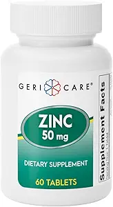 GeriCare Gericare Zinc Sulfate 220mg Συμπλήρωμα διατροφής, 60 Count