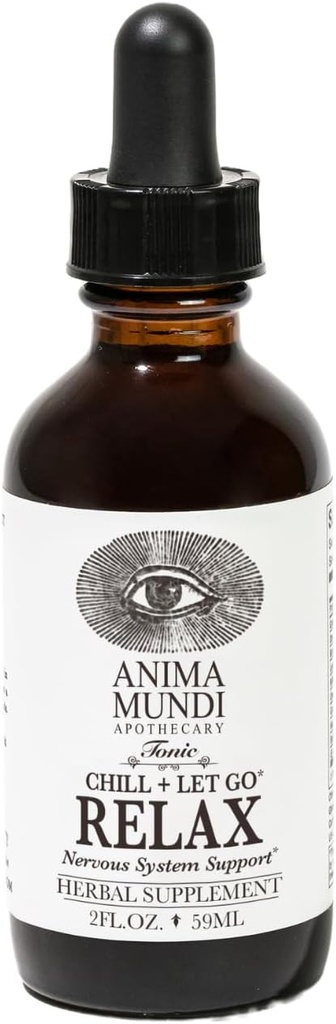 Anima Mundi Athecary Relax Tonic Νευρικό Σύστημα Υποστήριξη - Natural Calm Aid & Mood Enhancer - Επίτευξη Άγχος Ανακούφιση με Λίπος Λεμόνι, Πάθος άνθος, Χαμομήλι, Άσγουαγκανθα Ρίζα & Λεβάντα (2 fl oz)