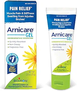 Boiron Arnicare Gel για την ανακούφιση από τον πόνο των αρθρώσεων, τον μυϊκό πόνο, τη μυική λύπη, και το πρήξιμο από τις Μώλωπες ή τον τραυματισμό - Μη λιπαρή και χωρίς άρωμα - 2.6 oz