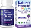 Nature's Perfect Night Bundle | Melatonin 20mg | Kids Melatonin 1mg | 180 Count | 100 Count | Sugar Free | Gluten Free | Non-GMO | Vegan