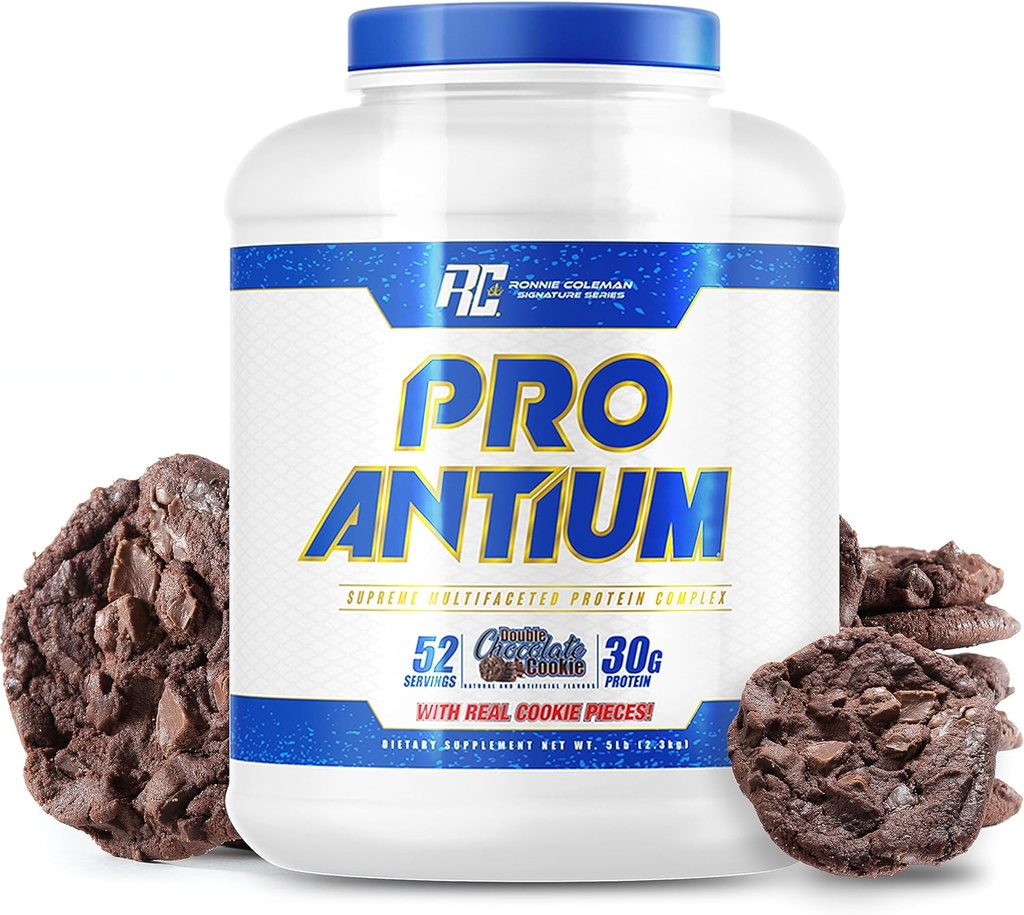 Ρόνι Κόλμαν Signature Series Pro-Antium Whey Protein Powder με BCAA’s και EAA’s, Creatine for Recovery and Lean Muscle Support, 30g Protein Per Serving, Double Chocolate Cookie, 5 Lb