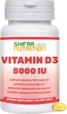 SHIFAA NUTRITION Halal Vitamin D, Halal Vitamin D3, 5000 IU Softgels, 120 Servings. Non-GMO, Gluten-Free, Supports: Structure, Bones, Teeth, Heart, Muscle & Immune Functions