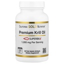 California Gold Nutrition Premium Krll Oil με το Superba2 Bioδιαθέσιμο ωμέγα-3 από το κριλ της Ανταρκτικής - Heart & Brain Health Support - Χωρίς γλουτένη, μη GMO - 1000 mg - 60 ψάρια Ζελατίνη Softgels