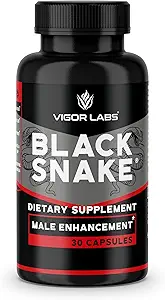 Black Snake by VIGOR LABS - Καψάκια Ανδρικής Ενίσχυσης (30 κάψουλες), Ενισχύει τη ροή του αίματος, το μέγεθος και τη σκληρότητα. Ισχυρό ιδιόκτητο μείγμα φυσικών συστατικών. Κατασκευασμένο στις ΗΠΑ