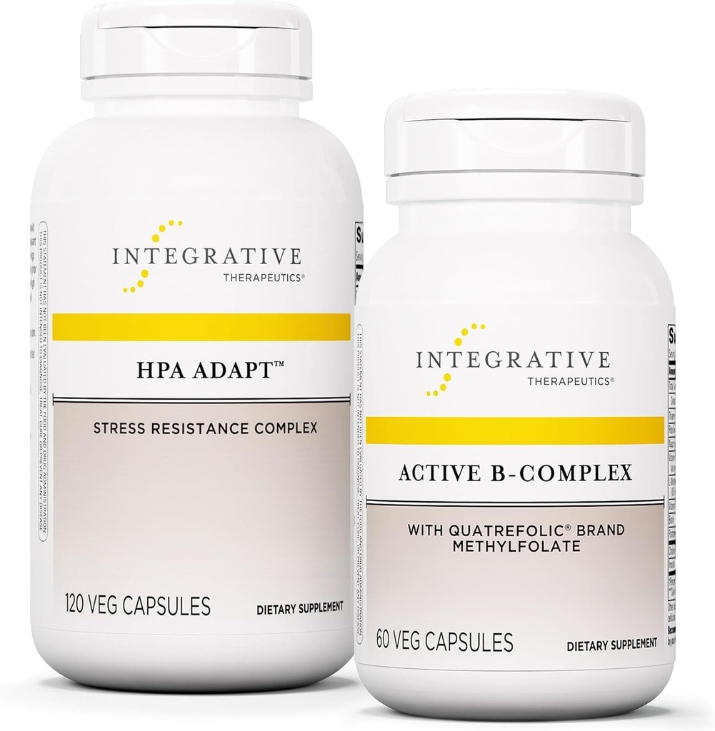 Integrative Θεραπευτική Δέσμη με Ενεργό B-Complex, 60 Κάψουλες & HPA Adapt, 120 Κάψουλες Vegan - Ενεργό B-Complex για την Υποστήριξη Ενέργειας Μεταβολισμού - HPA Adapt to support Healthy Stress Response