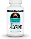 Source Naturals L-Lysine Free Form, 1000 mg - Συμπλήρωμα αμινοξέων Υποστηρίζει το σχηματισμό ενέργειας & κολλαγόνο * - 100 δισκία