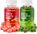 Superfood Fruits and Veggies Gummies (120 Chews), 12+ Superfruits & 30 Veggies, Φρούτα & Βότανα, Βιταμίνες φρούτων και λαχανικών, Μη ΓΤΟ, Πηκτίνη με βάση, Χωρίς Γλουτένη