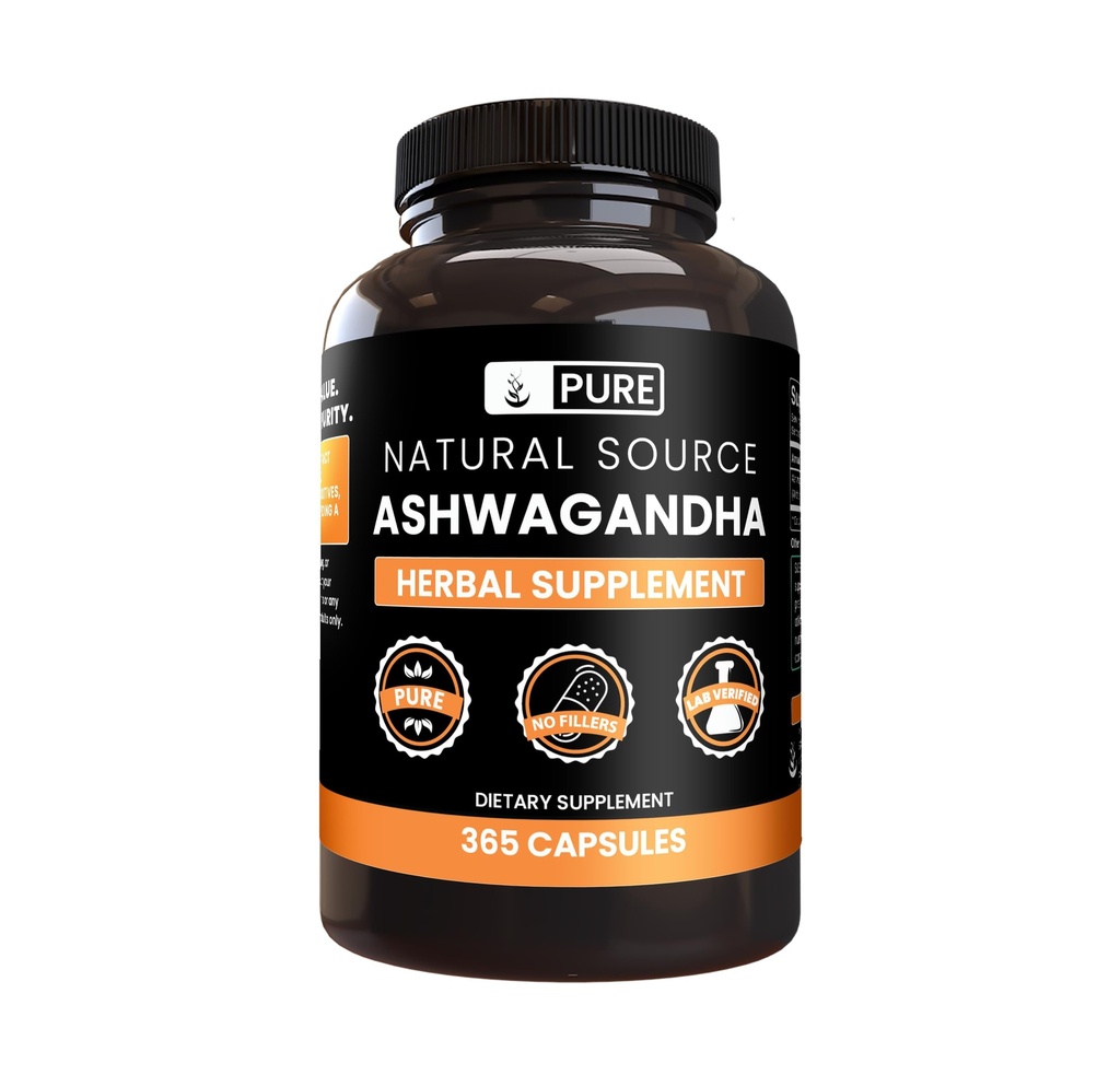 Pure Original Ingredients Ashwagandha (365 Capsules) No Magnesium Or Rice Fillers, Always Pure, Lab Verified