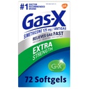 Αέριο- X Extra Strength Gas Relief Softgels με Σιμεθικόνη 125 mg για Bloating Relief - 72 Count