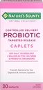 Nature's Bounty Probiotic, Controlled Delivery Dietary Supplement, Supports Digestive, Intestinal and Immune Health, 30 Caplets, 30 Total Services