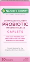 Nature's Bounty Probiotic, Controlled Delivery Dietary Supplement, Supports Digestive, Intestinal and Immune Health, 30 Caplets, 30 Total Services