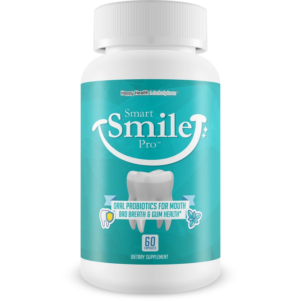 Smart Smile Pro - Τα καλύτερα στοματικά προβιοτικά για τα δόντια και τις τσίχλες - Στοματικά οδοντιατρικά προβιοτικά - Προβιοτικά για τα δόντια Συμπλήρωμα υγείας - Στοματικά προβιοτικά συμπληρώματα δοντιών - Προβιοτικές βιταμίνες δοντιών Συμπληρώματα