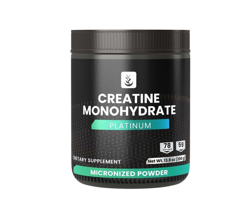 PURE αρχικά ΣΥΣΤΑΤΙΚΑ Creatine Monohydrate Powder, 13,8 oz, Συμπλήρωμα διατροφής, Μικρονωμένο