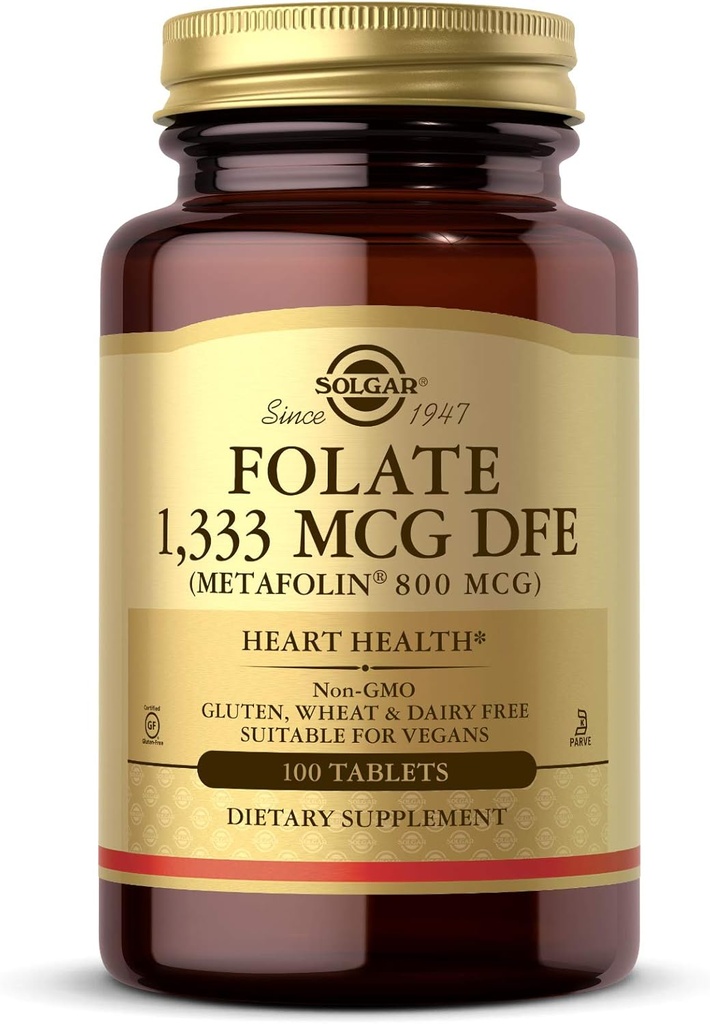 Solgar Folate 1333 MCG DFE Metafolin® 800 mcg δισκία, πρωτότυπο, 8 ουγγιά
