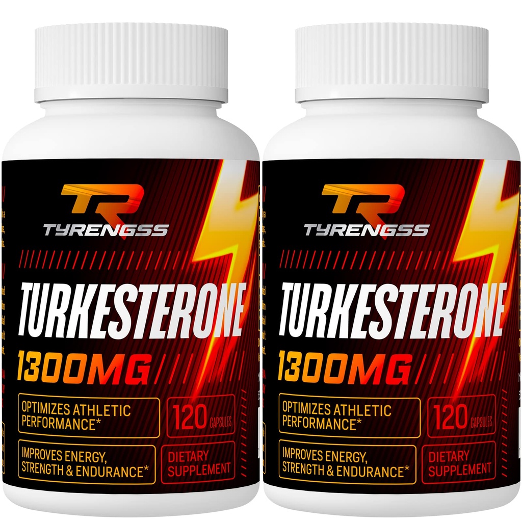 Turkesterone Supplement 1300mg Ultra High Strength (Ajuga Turkestanica Extract Std. to 20% Turkesterone), για την αθλητική απόδοση & μυϊκή μάζα,240 κάψουλες