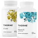 THORNE - Ανοσοποιητικό Combo Υποστήριξη - Βιταμίνη D3 & Βιταμίνη C Blend για Υγιή Ανοσολογική Λειτουργία - 30 έως 90 Υπηρεσίες