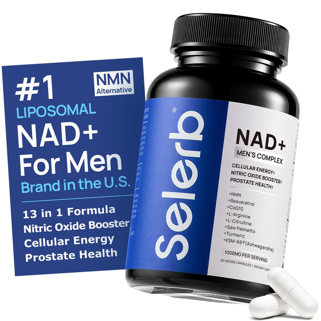 NAD+ Συμπληρώματα για τους άνδρες – Nitric Oxide Prostate Συμπληρώματα Υγείας για τους άνδρες με ρεσβερατρόλη, CoQ10, L κιτρουλλίνη και λυκοπένιο για την καταπολέμηση της γήρανσης, Stamina & Cellular Ενέργεια Υποστήριξη 60 κάψουλες