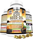 FRESH HEALTHCARE Black Seed Oil Capsules Cold Pressed 1300mg - 100% Pure Non-GMO Nigella Sativa - Immune & Joint Support - Premium Softgel Supplement