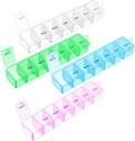 Weekly Pill Organizer,4Pcs 7 Day Pill υπόθεση καθημερινής περίπτωσης βιταμίνης κουτί φορητή ιατρική Organizer με διαμέρισμα 4 χρώματα AM Pill εμπορευματοκιβώτια για την ιατρική συμπληρώματα ιχθυέλαιο