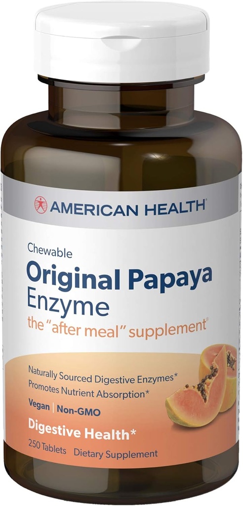 American Health Products - Original Papaya Enzyme, 250 μασώμενα δισκία