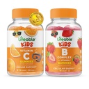 Ζωηρή βιταμίνη C παιδιά + B Σύμπλεγμα παιδιά, Gummies Bundle - μεγάλη γεύση, συμπλήρωμα βιταμινών, χωρίς γλουτένη, GMO δωρεάν, μασώμενη κοιλιά
