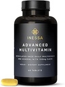 Inessa methylated Multivitamin για άνδρες και γυναίκες - Advanced Natural Mens Multivitamins με CoQ10 100mg, Βιταμίνες D3, K2, A, B Complex Vitamins, Folic Acid & Zinc - 60 Vegan Tablets