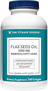 Η βιταμίνη Shoppe Certified Organic Flax Seed Oil 1.000MG, Απαραίτητο Λιπαρά Οξέο που υποστηρίζει την καρδιοαγγειακή υγεία, χωρίς ραφιναρισμένο & φυτοφάρμακο, Ψυχρό Πιέσιμο Λάδι Σπόρων (240 Softgels)