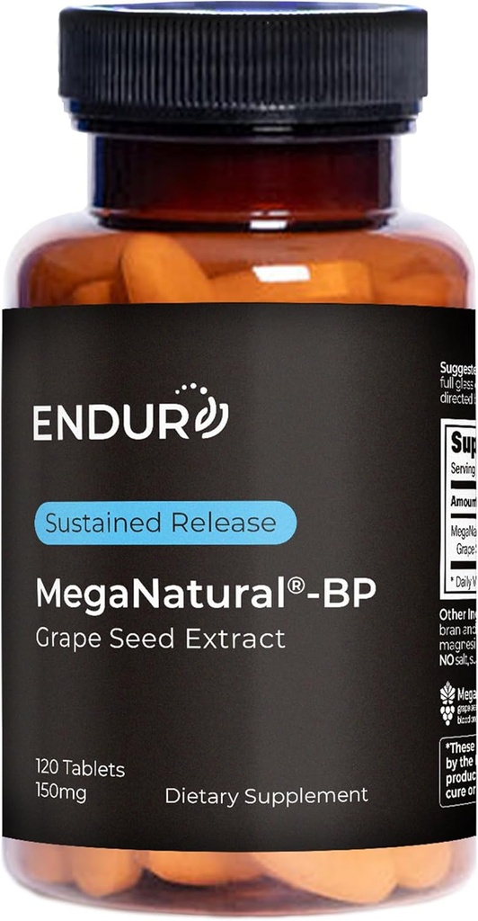 MegaNatural BP, Grape Seed Extract Συμπληρώματα με Παρατεταμένη αποδέσμευση California Grape Seed Extract Βότανο Συμπληρώματα για Βελτιστοποιημένη Απορρόφηση & Υποστήριξη Ενέργειας, 150 mg, 120 δισκία