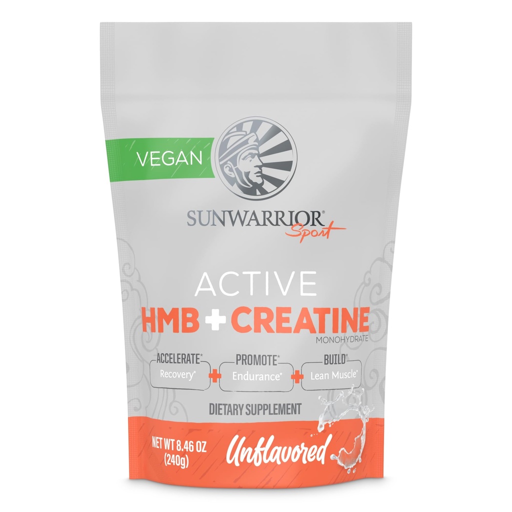 Sunwarrior Creatine HMB Monohydrate Powder Recovery, 240g συμπλήρωμα προετοιμασίας για άνδρες & γυναίκες, συμπλήρωμα αποκατάστασης μικρονίων Leucine Unflaved 30 εξυπηρετούν