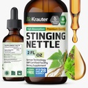BIO KRAUTER Στραγγαλίζοντας Βαμβάκι - Υγρό εκχύλισμα ρίζας Νετλ - Συμπλήρωμα υποστήριξης ούρων - Urtica Dioica Natural Extract - Vegan, Ζάχαρη & Αλκοόλ Δωρεάν σταγόνες 2 FL.Oz.