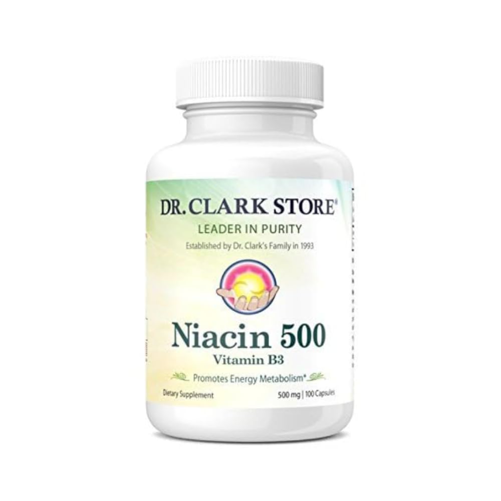 Clark Niacin 500 (Βιταμίνη Β3) Συμπλήρωμα, 500mg, 100 κάψουλες Ζελατίνης