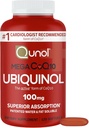 Qunol Mega Ubiquinol CoQ10 100mg, ανώτερη απορρόφηση, πατενταρισμένο νερό και λίπος Διαλυτό φυσικό συμπλήρωμα Form of Coenzyme Q10, Antioxidant for Heart Health, 120 Count (Pack of 1) Softgels
