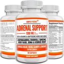 Adrenal Support and Cortisol Manager - 90 κάψουλες, Adrenal Health Supplement with Ashwagandha, Licorice Root, Rhodiola Rosea, Ginseng, Holy Basil for Adrenal Fatigue for Women & Men