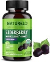 NATURELO Gummys Elderberry Immune Support with Sambucus Elderberry + Βιταμίνη C + Ψευδάργυρος Certified Organic, 60ct