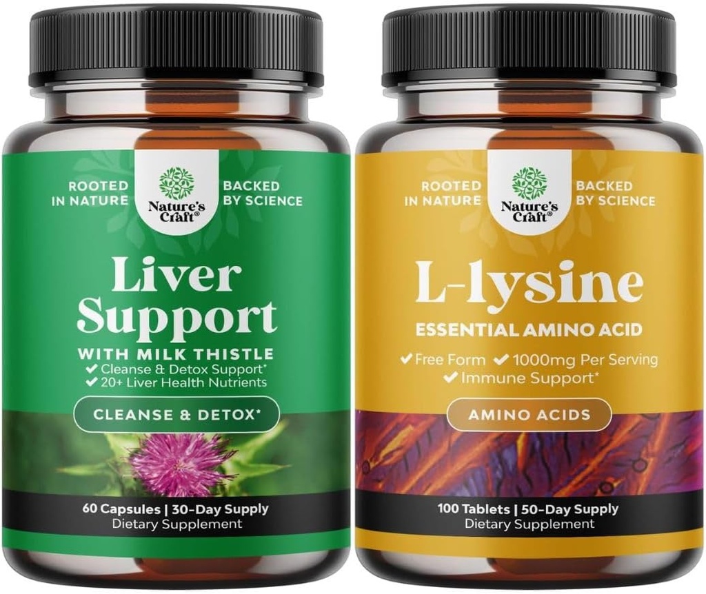Συμπληρώματα διατροφής L Lysine 1000mg - Συμπλήρωμα συκωτιού Silymarin - L-lysine Essential Amino Acids Supplement