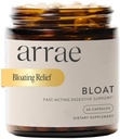 Arrae Fast-Active Bloating Relief Digestive Enzymes, All Natural Bloat, Gas & Indigetion Relief Caps, 60 Count