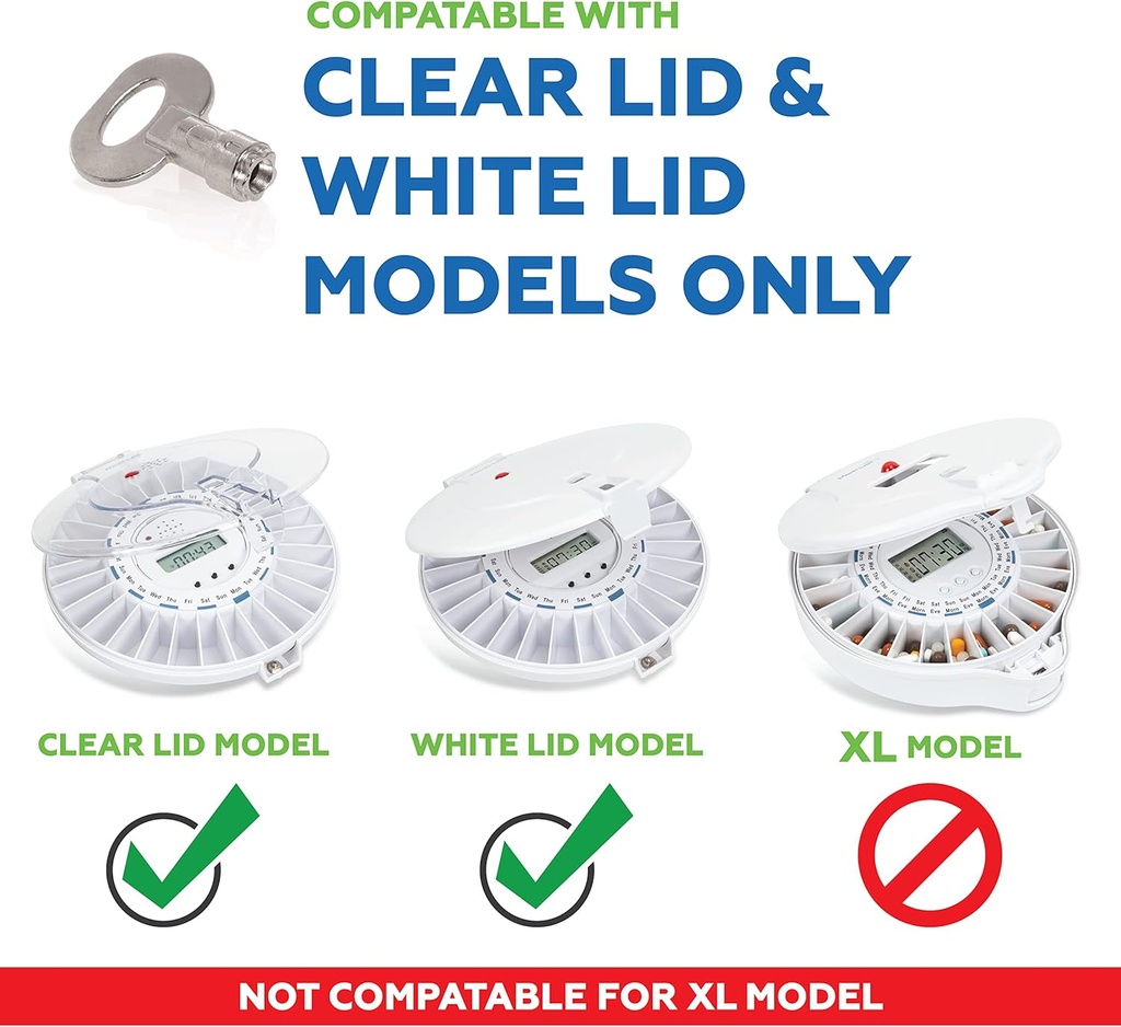 Πλήκτρο αντικατάστασης για αυτόματο διανομέα χαπιών, Ηλεκτρονικός Ιατρικός Διοργανωτής με Υπενθύμιση Φωτός & Συναγερμού (για ΜΟΝΟ Med-E-Lert)