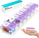 Odaro Extra Large Weekly Pill Organizer 2 φορές την ημέρα, κουτί χάπια 7 ημέρες Am Pm για να κρατήσει καθημερινή ιατρική βιταμίνη και συμπληρώματα - μοβ