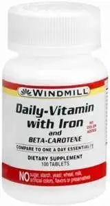 Windmill Daily Vitamin with Iron and Beta-Carotene
